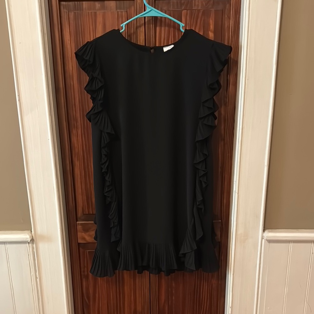 Elegant Black Ruffle Sleeve dress